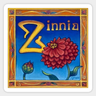 Z is for Zinnia Sticker